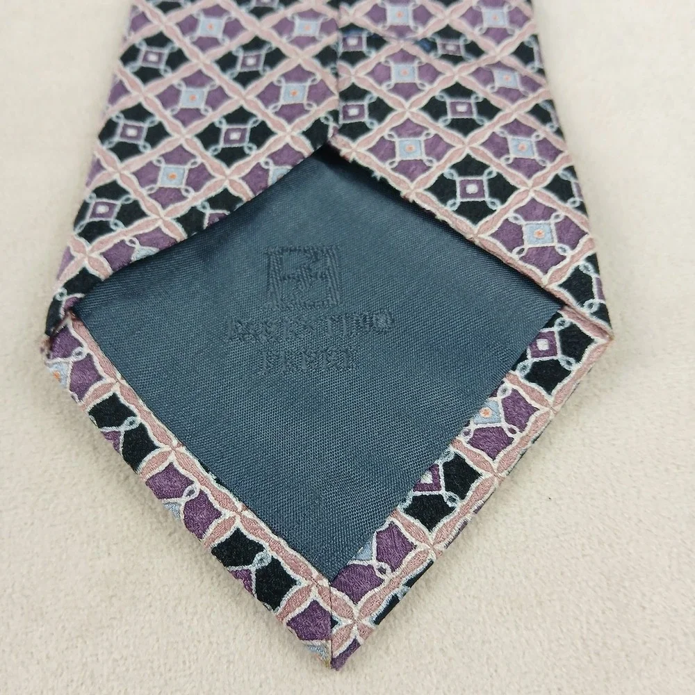 Farrentino Ferre 3.5x60 Mens Tie Silk‎ Textured Geometric